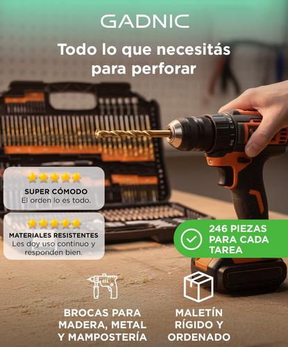 Juego de Mechas Para Taladro GADNIC DL246 246 brocas - 1