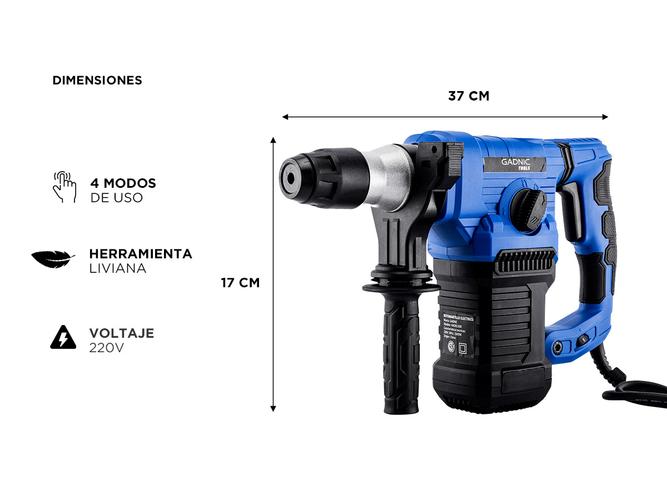 Taladro Multipropósito Gadnic Perforador Eléctrico 1500w 4200 BPM - 5