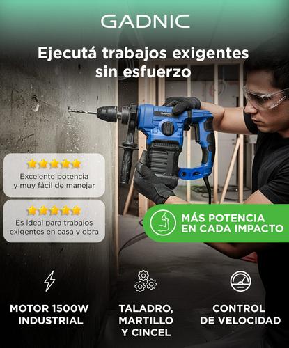 Taladro Multipropósito Gadnic Perforador Eléctrico 1500w 4200 BPM - 1