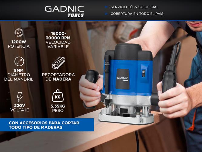 Cortadora de Enrutador Eléctrico Gadnic ROUT1200 Carpintería Madera - 1
