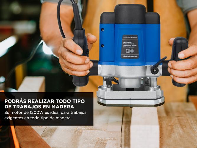 Cortadora de Enrutador Eléctrico Gadnic ROUT1200 Carpintería Madera - 2