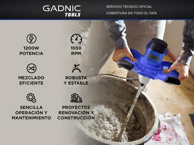 Mezclador Eléctrico Gadnic Para Pintura y Cemento  - 1