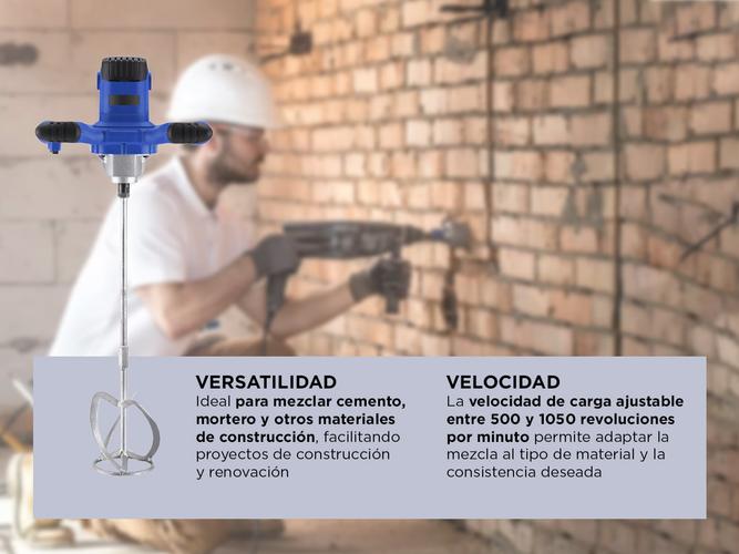 Mezclador Eléctrico Gadnic Para Pintura y Cemento  - 3