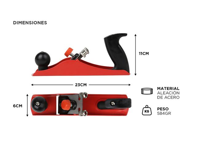 Cepilladora de Mano Gadnic Tools Carpinteria Manual  - 3