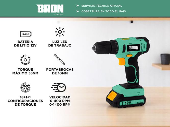 Taladro 12v Gadnic Atornillador Potencia y Precisión - 1