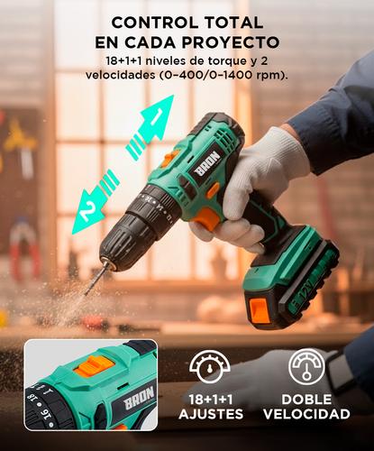 Taladro Percutor Atornillador 12v Gadnic Potencia y Precisión - 2
