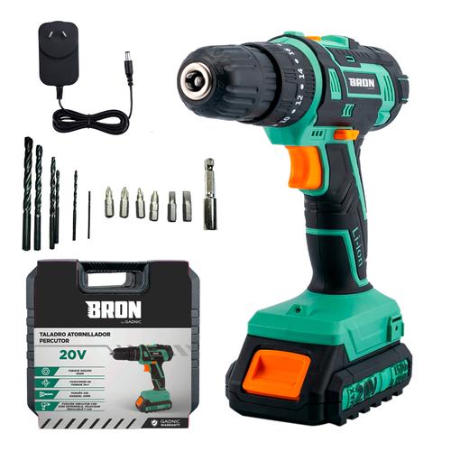 Taladro Bron By Gadnic 20 V Inalámbrico Profesional Luz LED - 0