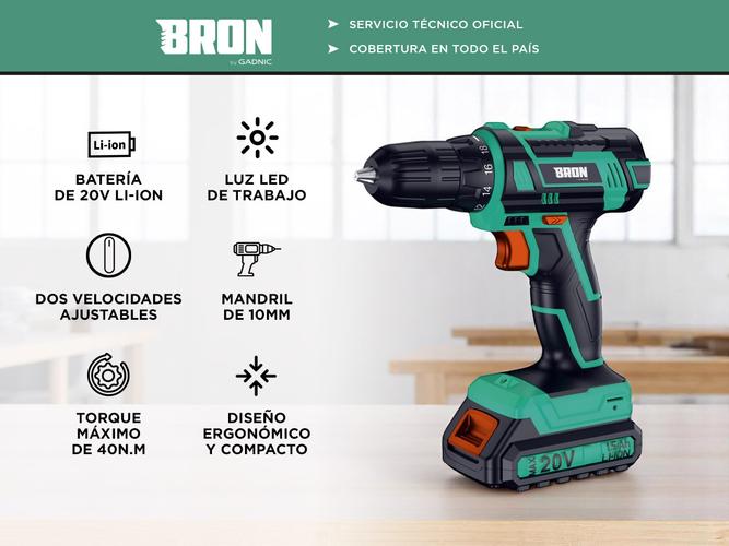 Taladro 20V Gadnic Atornillador Potencia y Precisión - 1