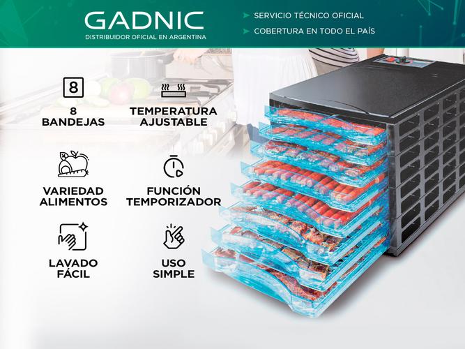 Deshidratador de Alimentos Gadnic 8 Bandejas 630W  - 1