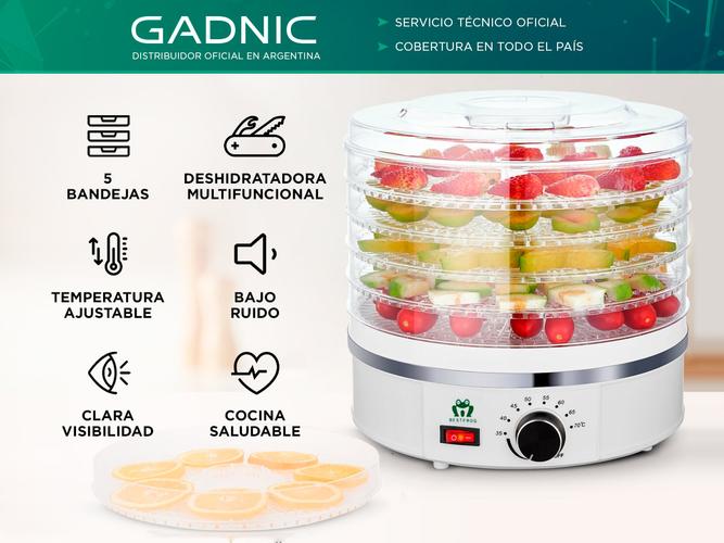 Deshidratador de Alimentos Gadnic con 5 Bandejas - 1