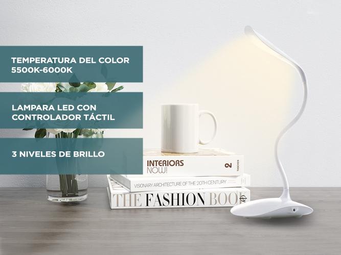 Kit X2 Lamparas De Escritorio Led Gadnic Regulable Flexible Control Tactil  - 2