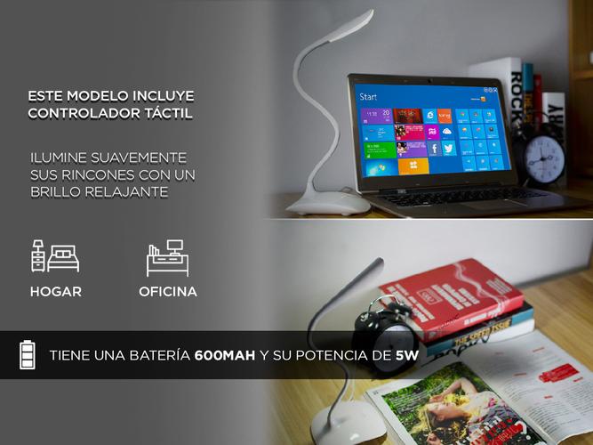 Kit X2 Lamparas De Escritorio Led Gadnic Regulable Flexible Control Tactil  - 3
