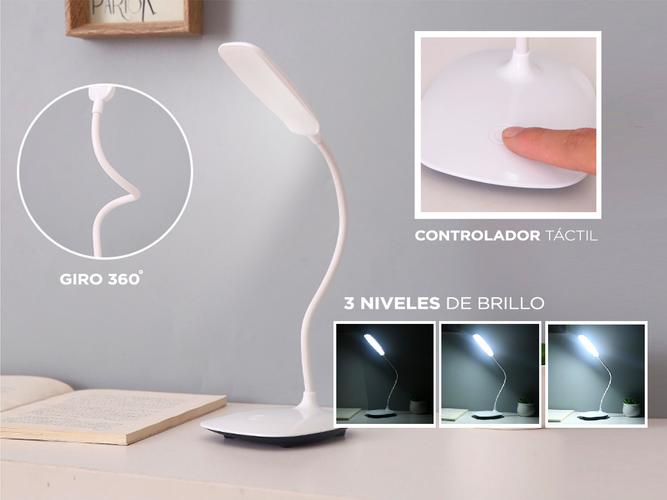 Kit X2 Lamparas De Escritorio Led Gadnic Regulable Flexible Control Tactil  - 4