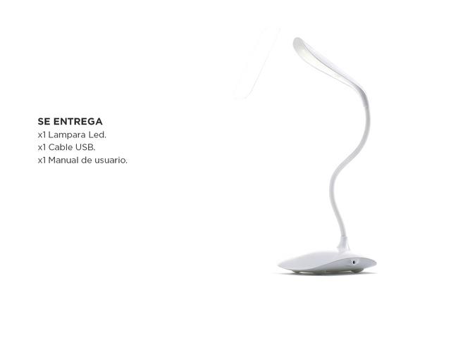 Lampara De Escritorio Led Gadnic DSK1000 Regulable Flexible Control Tactil - 6