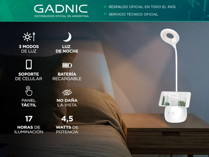 Lámpara Velador de Escritorio Gadnic Lyt2 con Soporte para Celular y Lapicera - 1