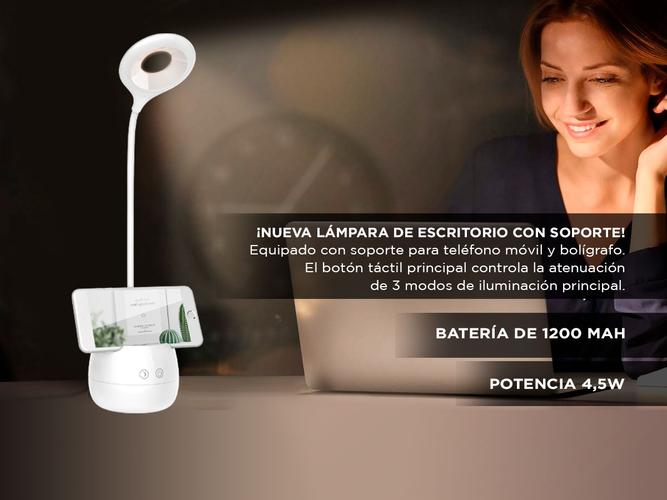 Lámpara Velador de Escritorio Gadnic Lyt2 con Soporte para Celular y Lapicera - 2
