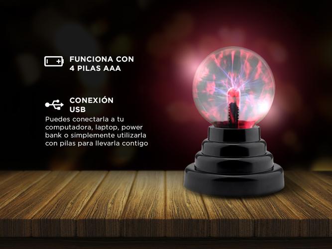 Lámpara de Plasma Eléctrica Gadnic Bola de Luz con Rayos - 3