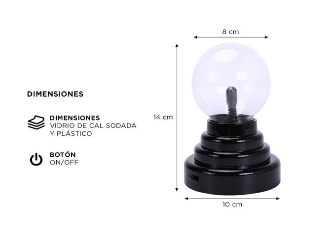 Lámpara de Plasma Eléctrica Gadnic Bola de Luz con Rayos - 4