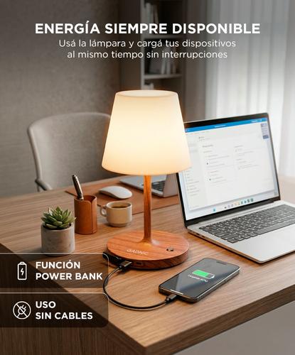 Lámpara De Mesa Gadnic Velador LED Regulable USB - 3
