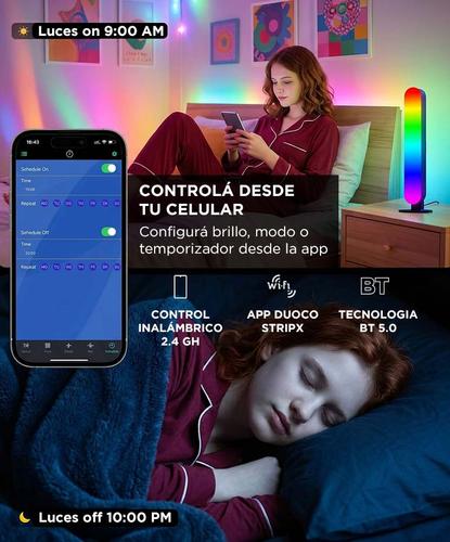 Barra Iluminacion LED Sincronizado Gadnic 6W RGB IC Control App Inalambrico - 3