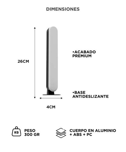 Barra Iluminacion LED Sincronizado Gadnic 6W RGB IC Control App Inalambrico - 5