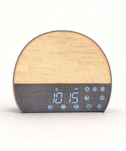 Luz Con Reloj Despertador Gadnic BT Radio FM Simulación Amanecer 10 Sonidos Relajantes - 6