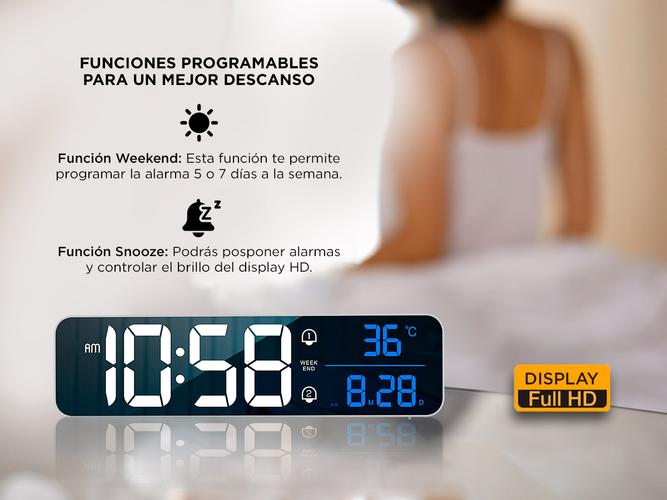 Despertador LED Inteligente Gadnic DP5PRO 40 Tonos Musicales  - 3