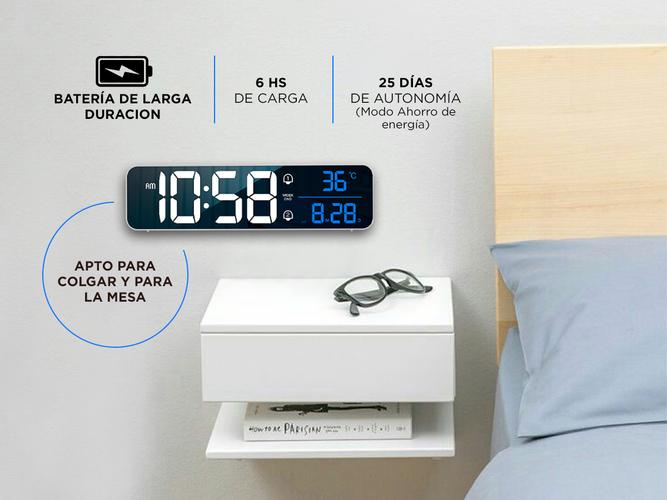 Despertador LED Inteligente Gadnic DP5PRO 40 Tonos Musicales  - 4