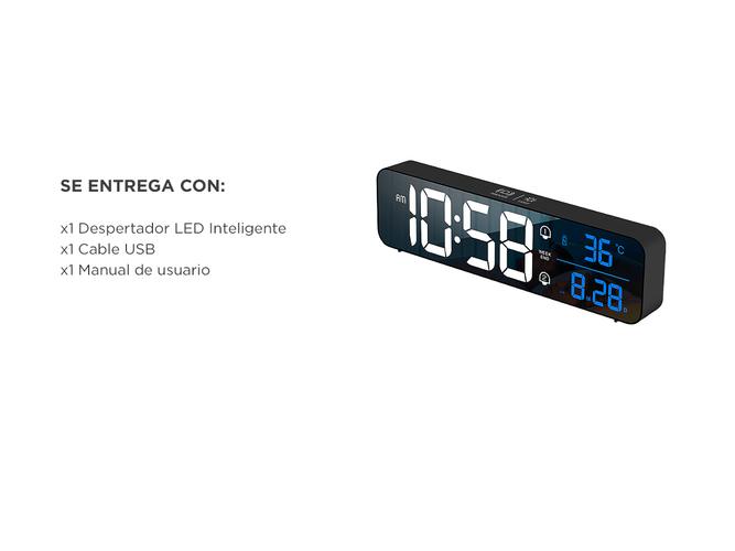 Despertador LED Inteligente Gadnic DP5PRO 40 Tonos Musicales  - 6