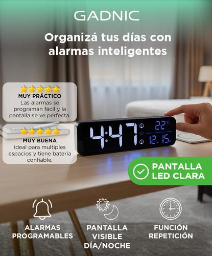 Despertador LED Inteligente Gadnic DP5PRO 40 Tonos Musicales  - 1