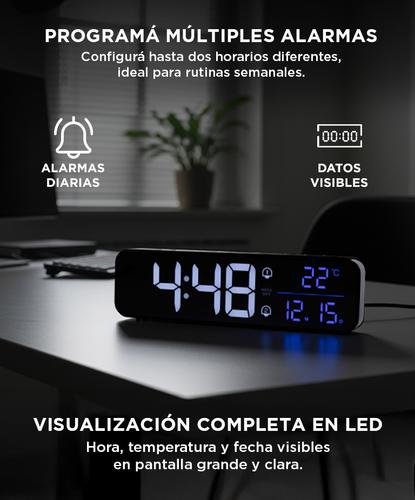 Despertador LED Inteligente Gadnic DP5PRO 40 Tonos Musicales  - 2