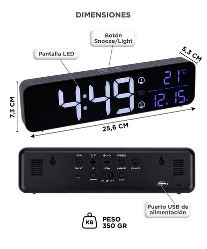 Despertador LED Inteligente Gadnic DP5PRO 40 Tonos Musicales  - 4