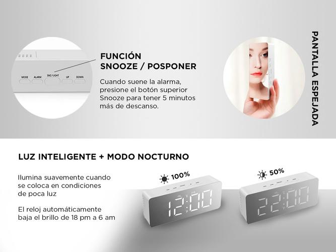 Reloj Despertador Gadnic USB Digital - 2