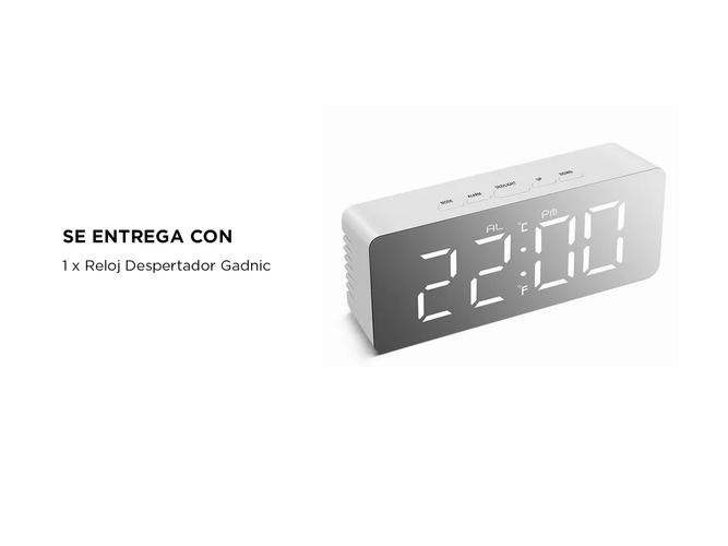 Reloj Despertador Gadnic USB Digital - 4