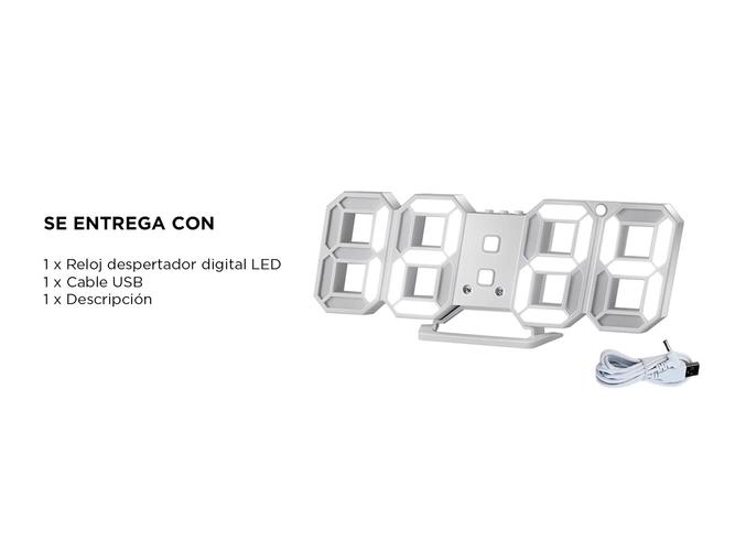 Reloj Despertador Digital Gadnic ALARM-10 Números 3D Luz Led  - 5