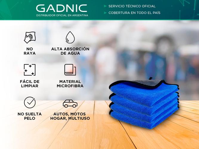 Paños Microfibra 30x30cm Pack x 4 Gadnic Detailing Multiuso Secado Rápido - 1
