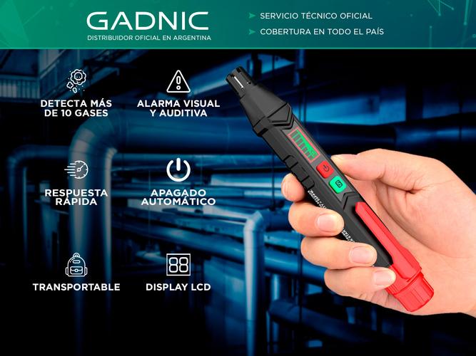 Detector de Fuga de Gas Natural Gadnic Con Alarma Audible y Visual - 1