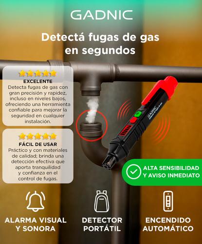 Detector de Fuga de Gas Natural Gadnic Con Alarma Audible y Visual - 1