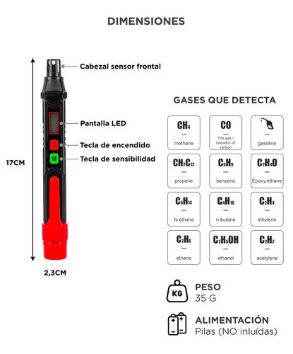 Detector de Fuga de Gas Natural Gadnic Con Alarma Audible y Visual - 5