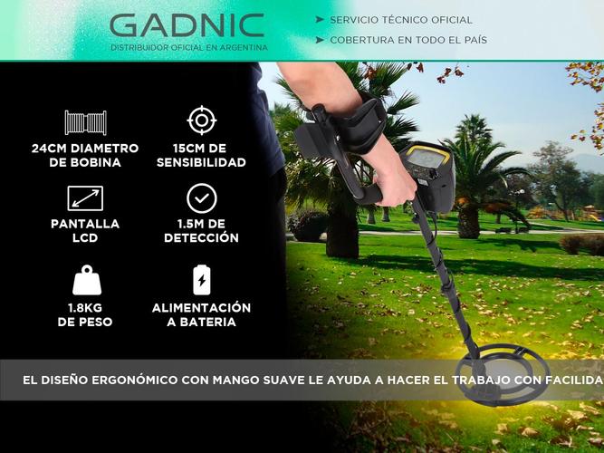 Detector De Metales Gadnic MD-3030 Oro Plata - 1