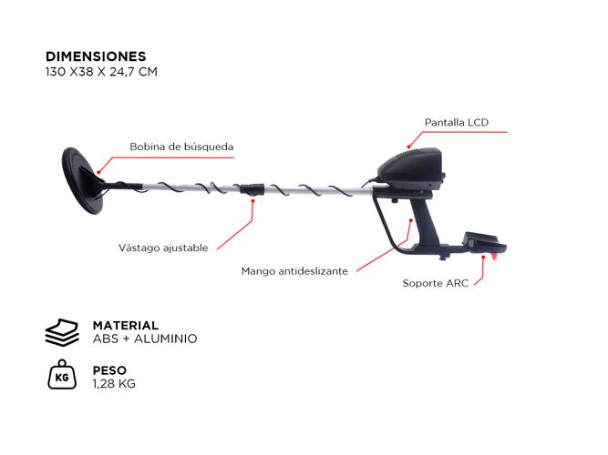 Detector de Metales Gadnic Plata Oro - 4