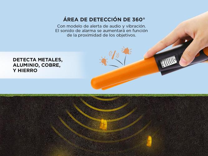 Detector De Metales Gadnic Portátil Con Display Led 1 Mts - 2