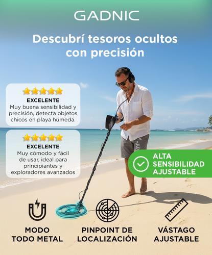 Detector de Metales Gadnic Profesional Alta Sensibilidad  - 1