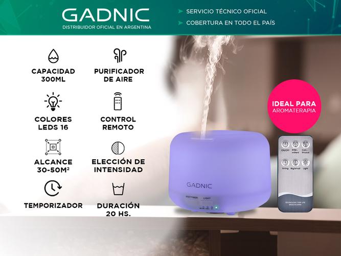 Difusor Gadnic Humidificador Ultrasónico 300ml 20hs 7 Colores - 1