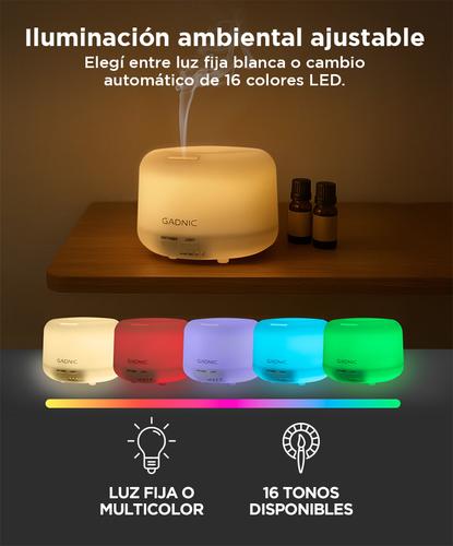 Difusor Gadnic Humidificador Ultrasónico 300ml 20hs 7 Colores - 2