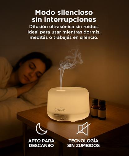 Difusor Gadnic Humidificador Ultrasónico 300ml 20hs 7 Colores - 3