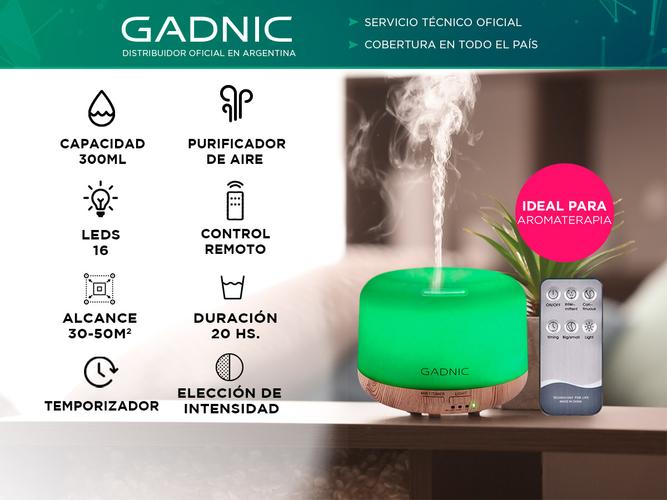  Difusor Aromaterapia Ultrasónico Gadnic Bamboo – 300ml, 7 Luces LED, Temporizador, Apagado Automático - 1