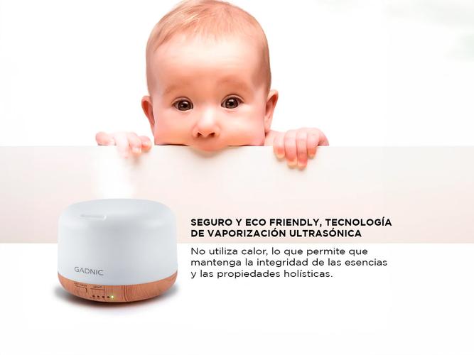  Difusor Aromaterapia Ultrasónico Gadnic Bamboo – 300ml, 7 Luces LED, Temporizador, Apagado Automático - 3