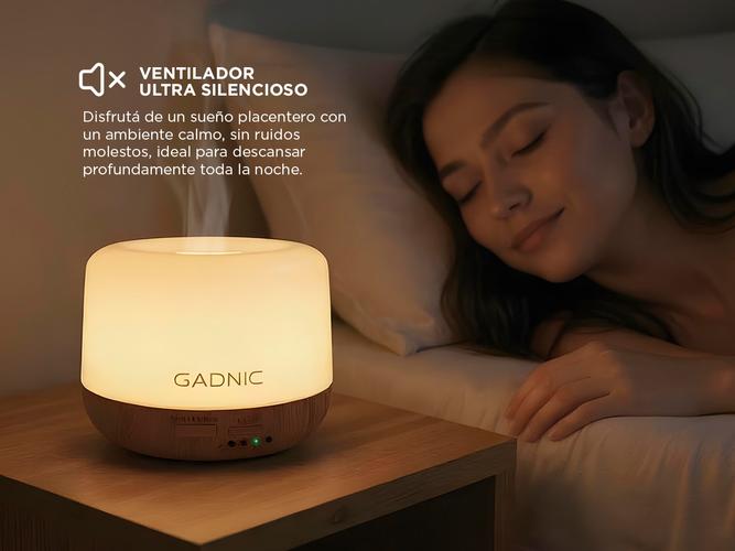  Difusor Aromaterapia Ultrasónico Gadnic Bamboo – 300ml 7 Luces LED Temporizador Apagado Automático - 5