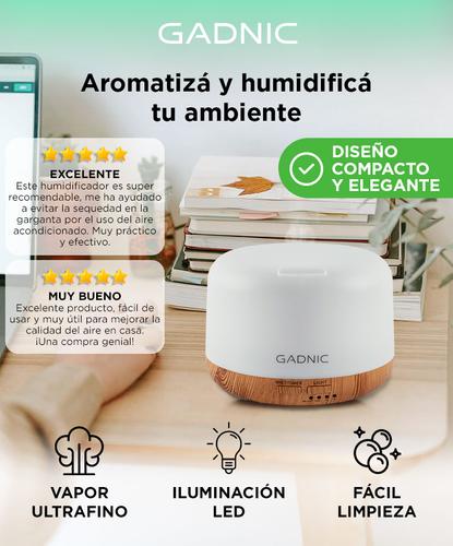  Difusor Aromaterapia Ultrasónico Gadnic Bamboo – 300ml 7 Luces LED Temporizador Apagado Automático - 1